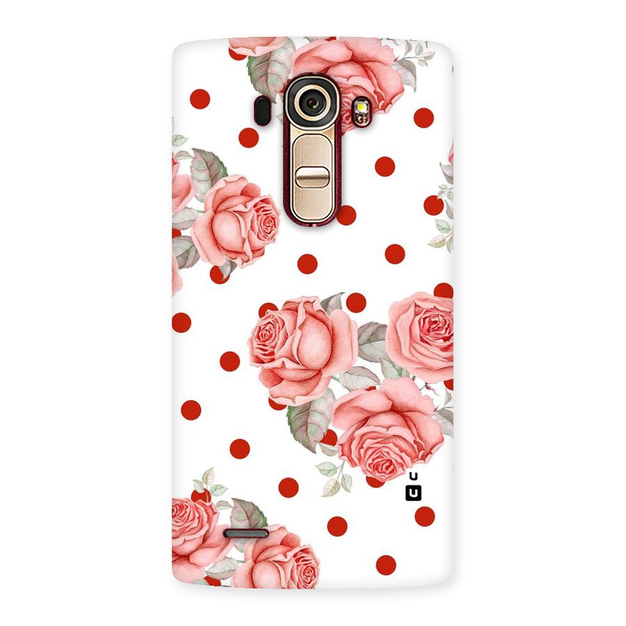 Red Peach Shade Flowers Back Case for LG G4