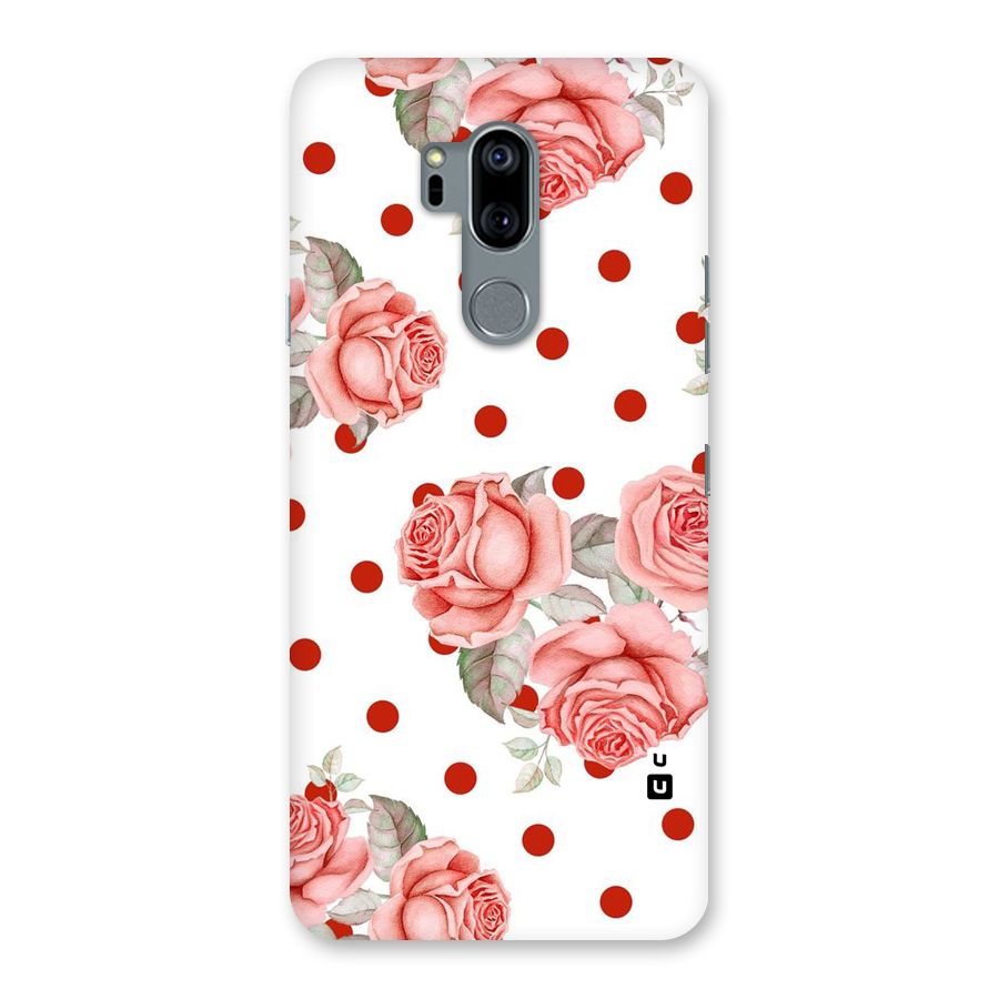 Red Peach Shade Flowers Back Case for LG G7