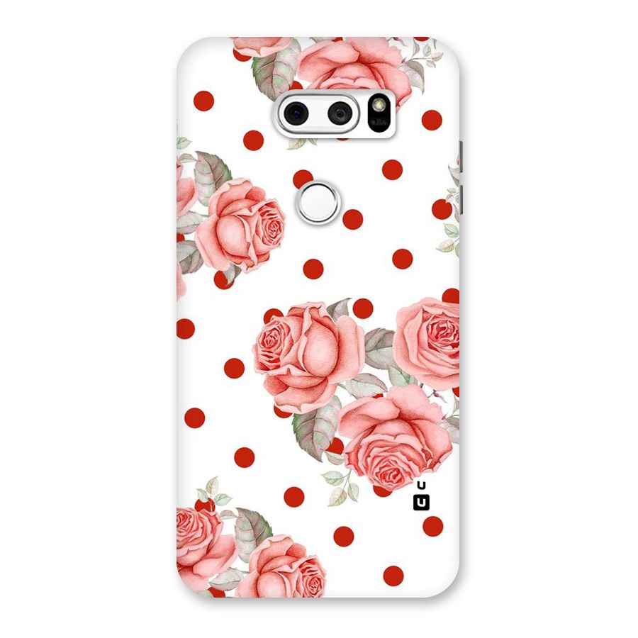 Red Peach Shade Flowers Back Case for LG V30