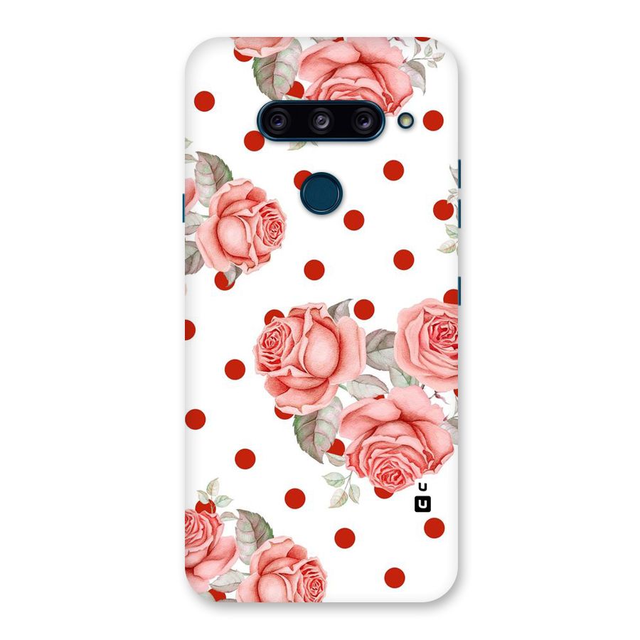 Red Peach Shade Flowers Back Case for LG  V40 ThinQ