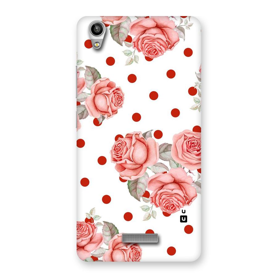 Red Peach Shade Flowers Back Case for Lava-Pixel-V1