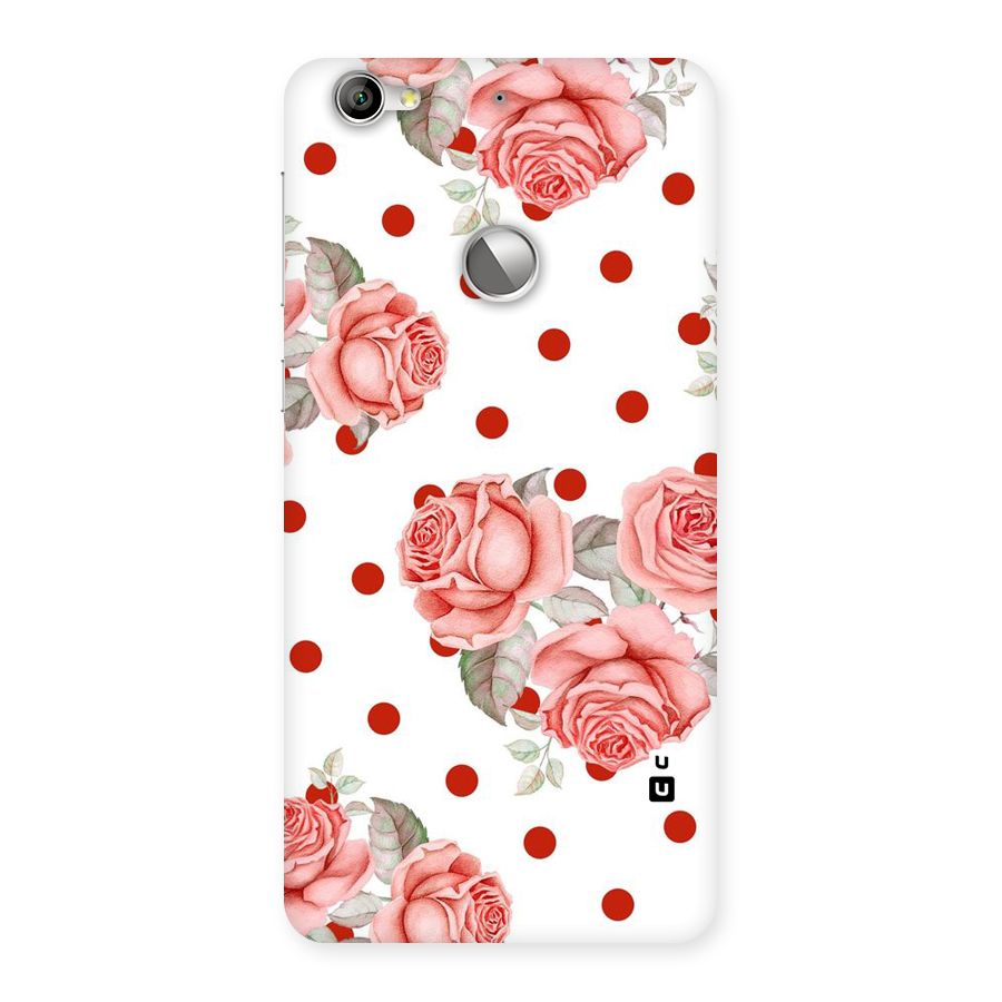 Red Peach Shade Flowers Back Case for LeTV Le 1s
