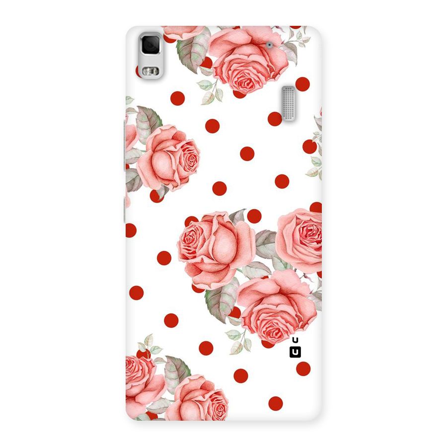 Red Peach Shade Flowers Back Case for Lenovo K3 Note