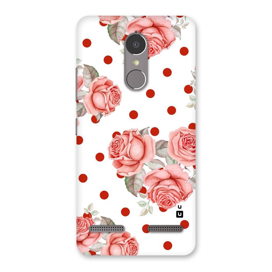 Red Peach Shade Flowers Back Case for Lenovo K6