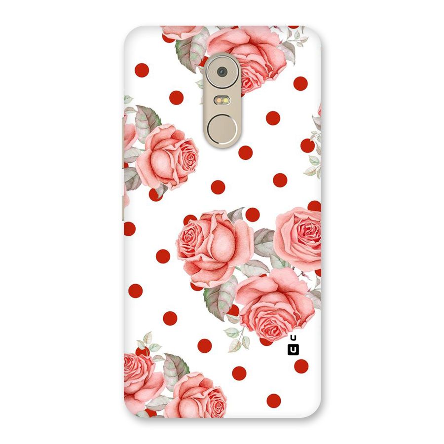 Red Peach Shade Flowers Back Case for Lenovo K6 Note