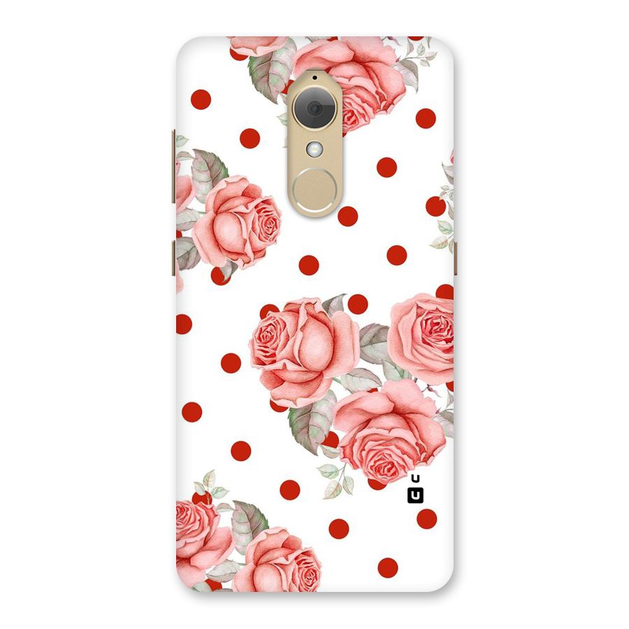 Red Peach Shade Flowers Back Case for Lenovo K8