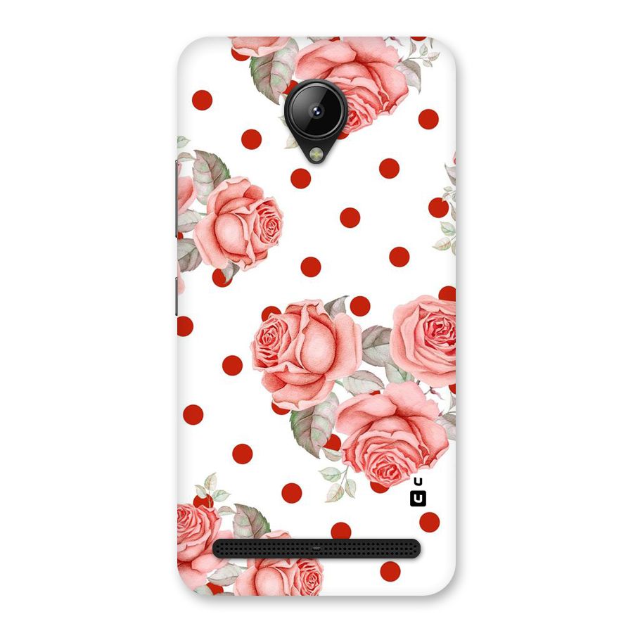 Red Peach Shade Flowers Back Case for Lenovo C2