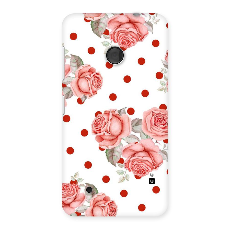 Red Peach Shade Flowers Back Case for Lumia 530