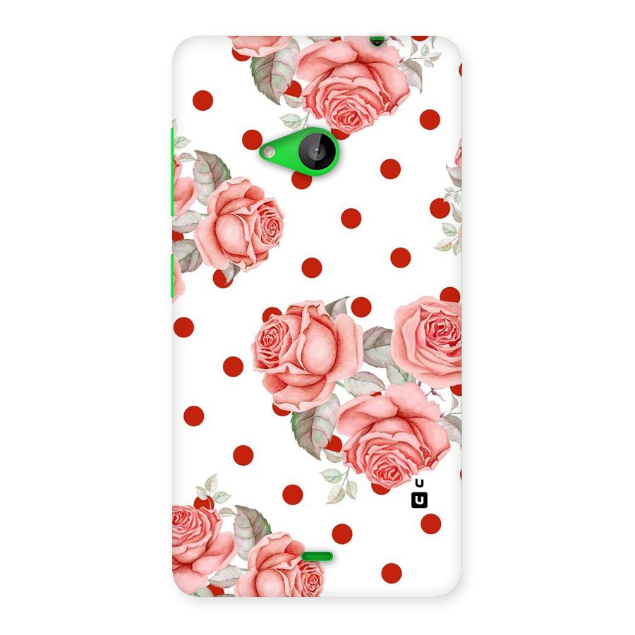 Red Peach Shade Flowers Back Case for Lumia 535