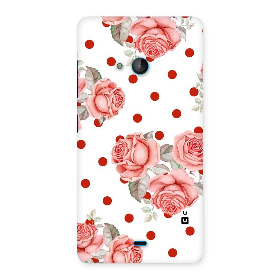 Red Peach Shade Flowers Back Case for Lumia 540