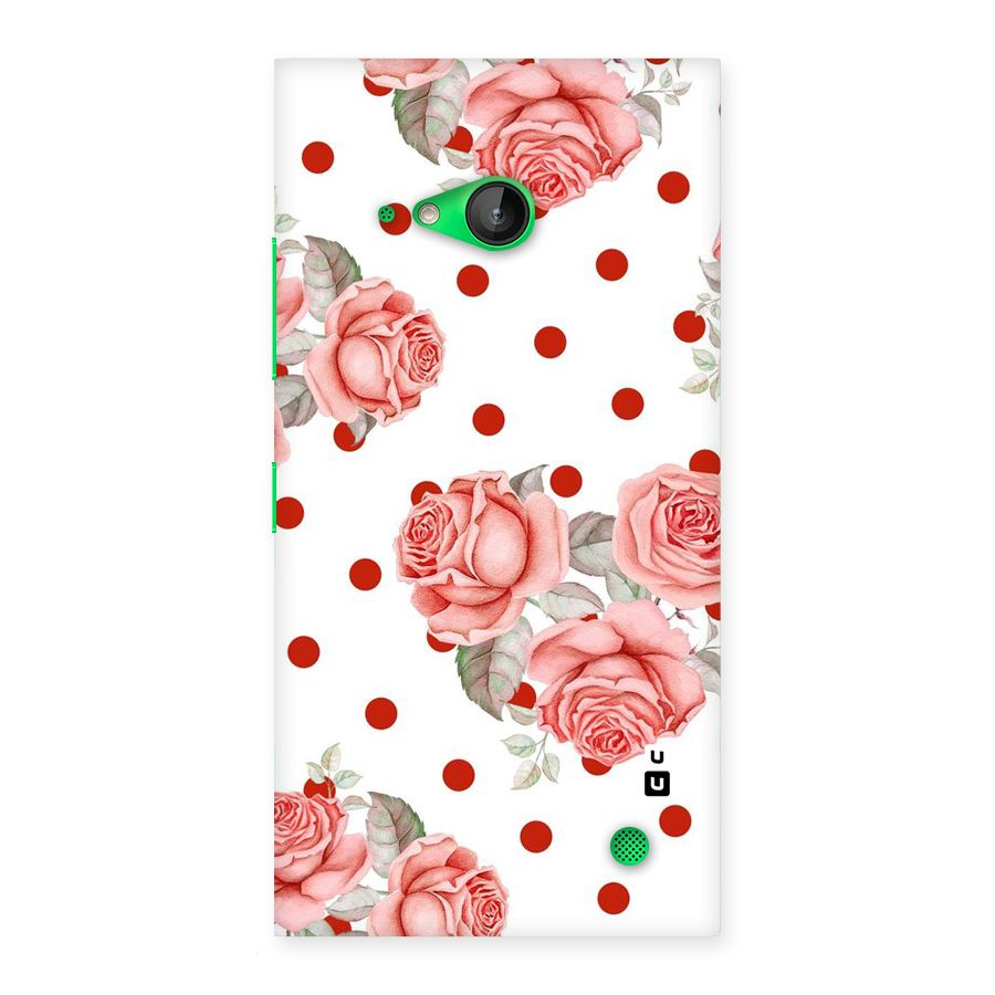 Red Peach Shade Flowers Back Case for Lumia 730