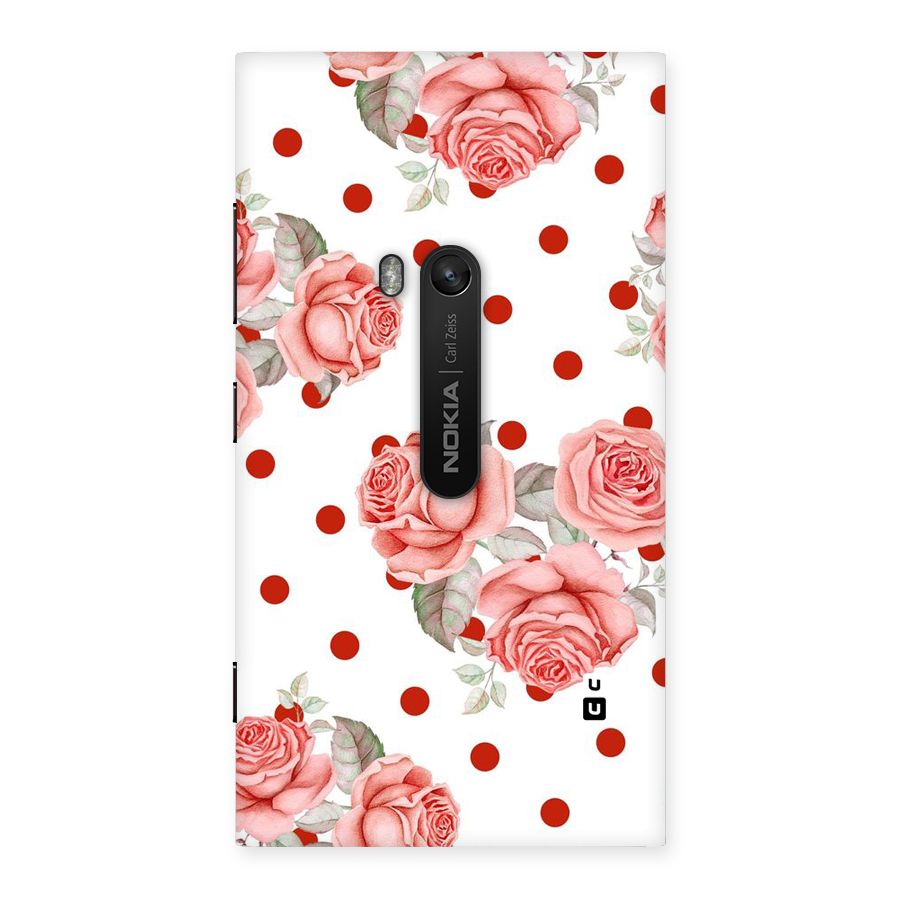 Red Peach Shade Flowers Back Case for Lumia 920