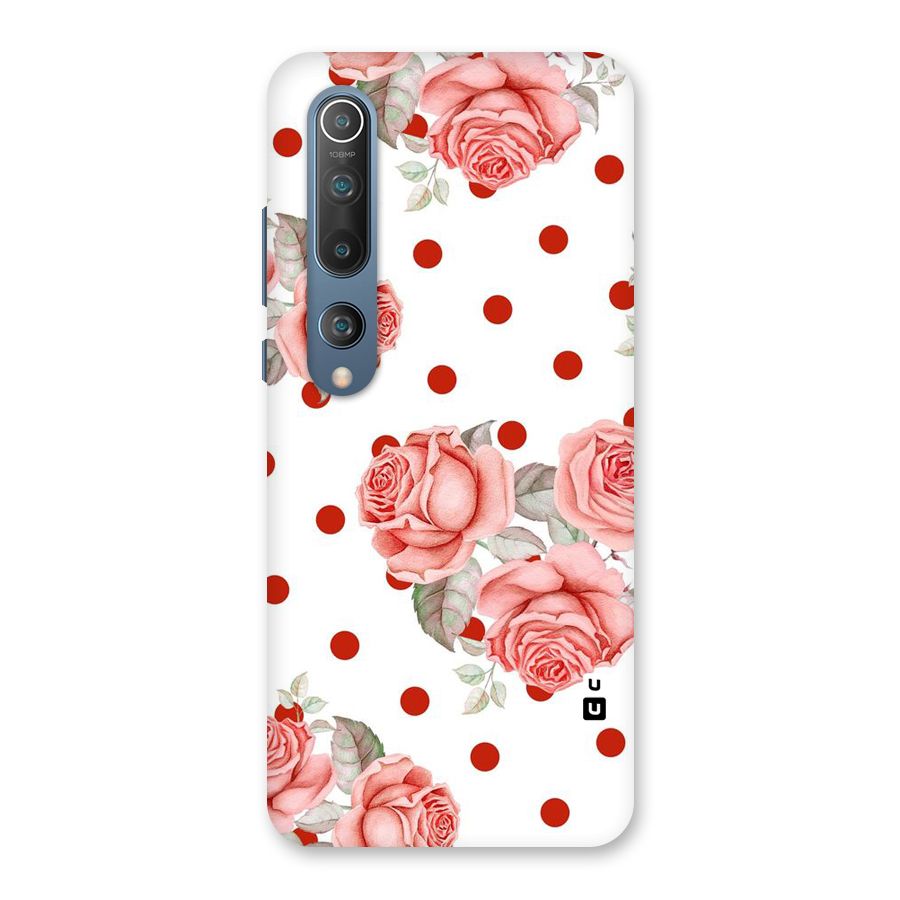 Red Peach Shade Flowers Back Case for Mi 10
