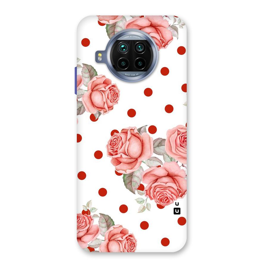 Red Peach Shade Flowers Back Case for Mi 10i