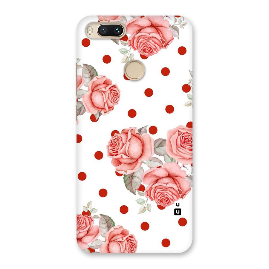Red Peach Shade Flowers Back Case for Mi A1