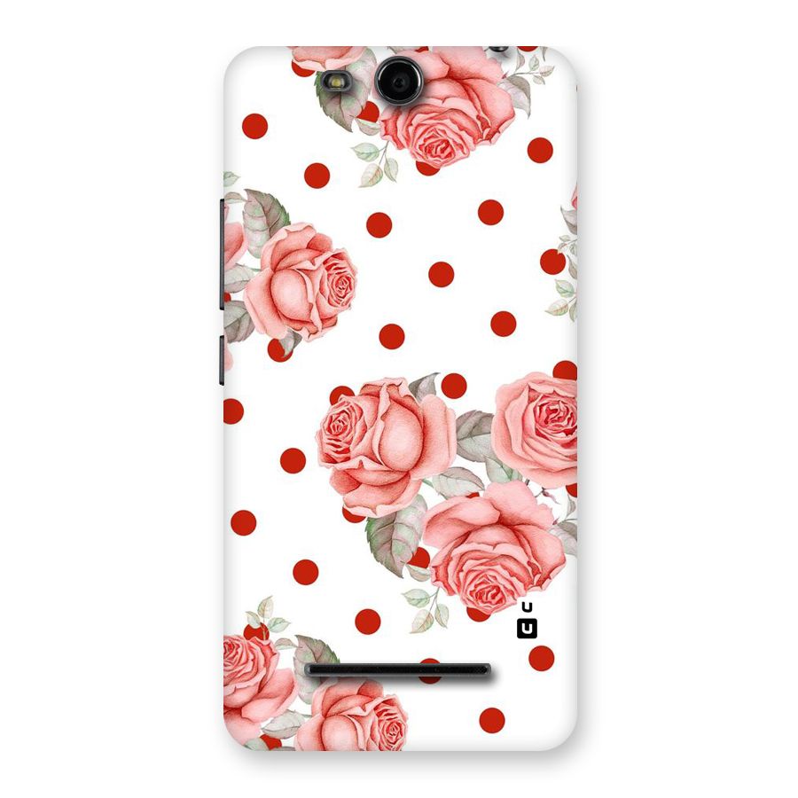 Red Peach Shade Flowers Back Case for Micromax Canvas Juice 3 Q392