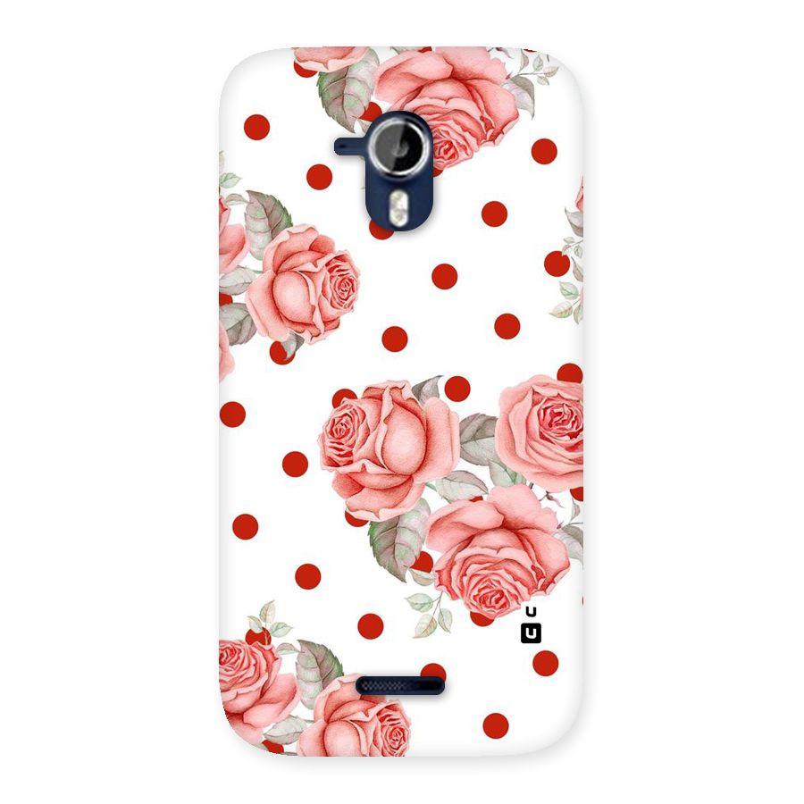 Red Peach Shade Flowers Back Case for Micromax Canvas Magnus A117