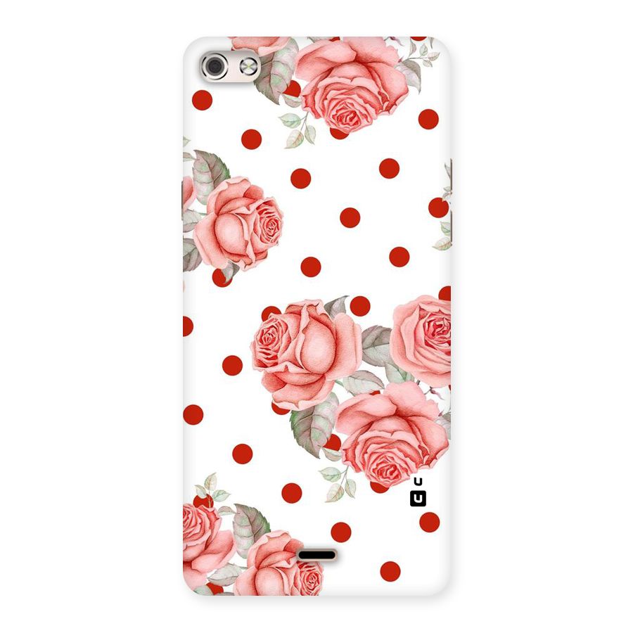 Red Peach Shade Flowers Back Case for Micromax Canvas Silver 5