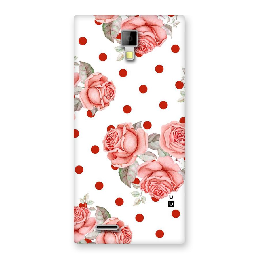 Red Peach Shade Flowers Back Case for Micromax Canvas Xpress A99