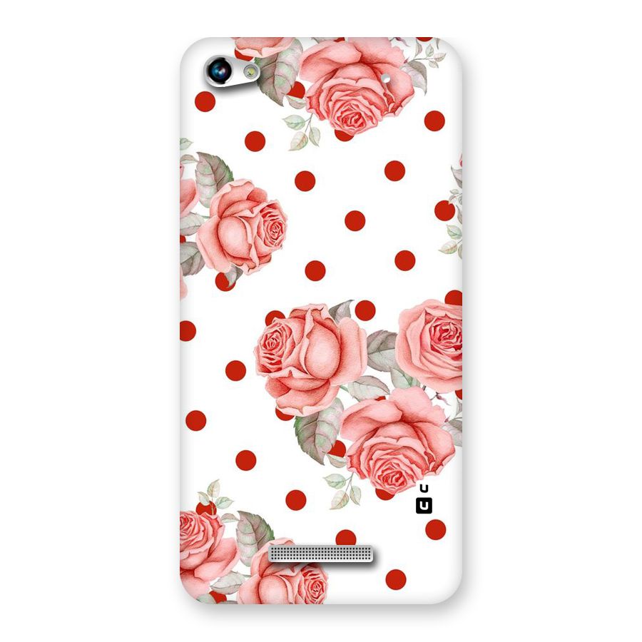 Red Peach Shade Flowers Back Case for Micromax Hue 2