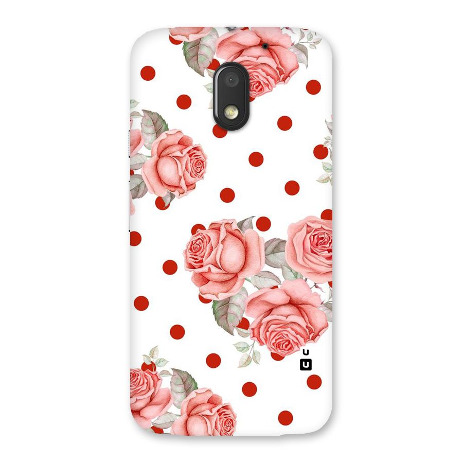 Red Peach Shade Flowers Back Case for Moto E3 Power