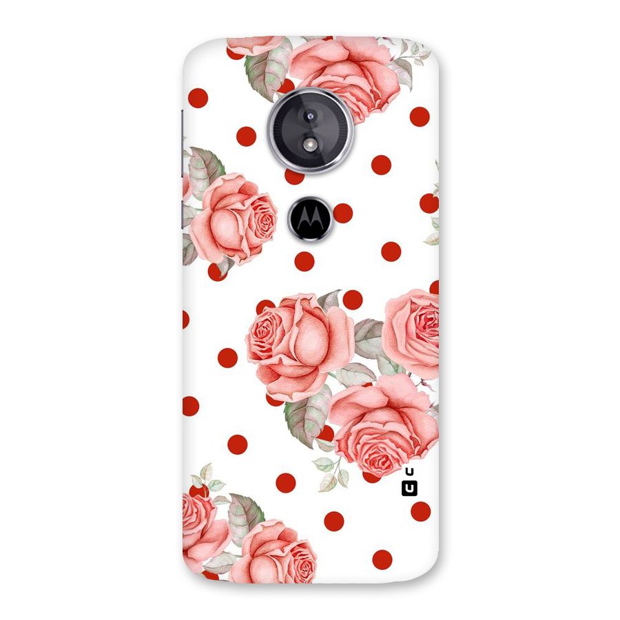 Red Peach Shade Flowers Back Case for Moto E5