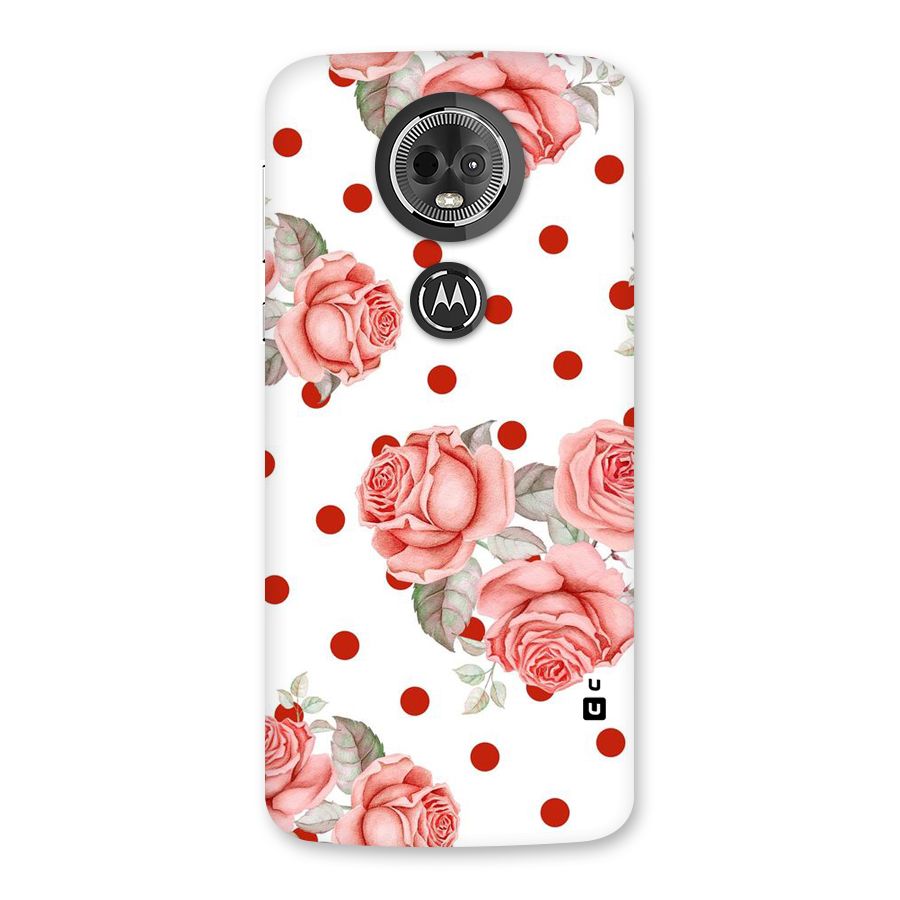 Red Peach Shade Flowers Back Case for Moto E5 Plus