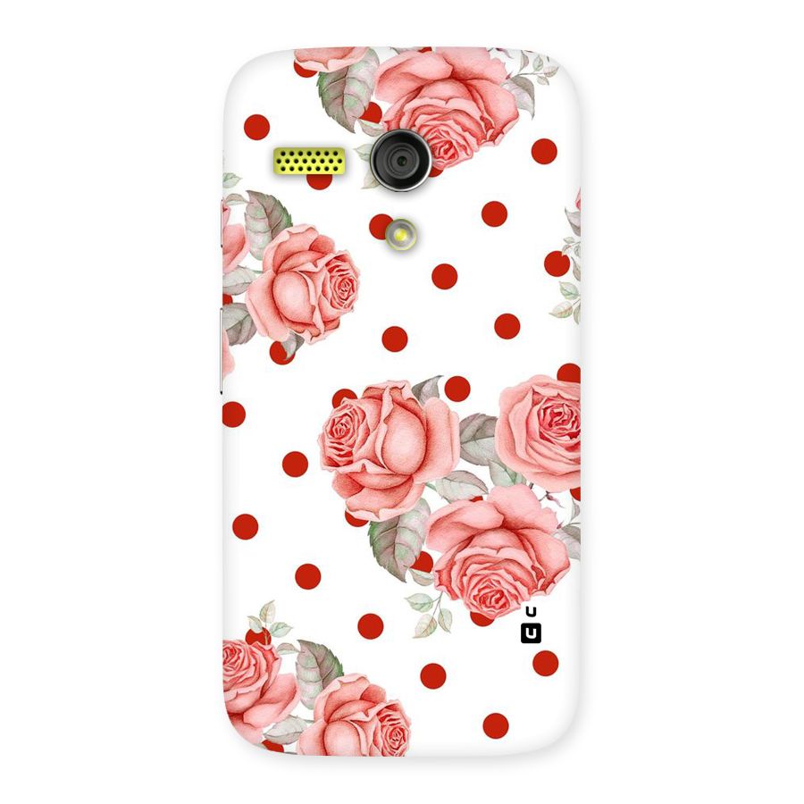 Red Peach Shade Flowers Back Case for Moto G