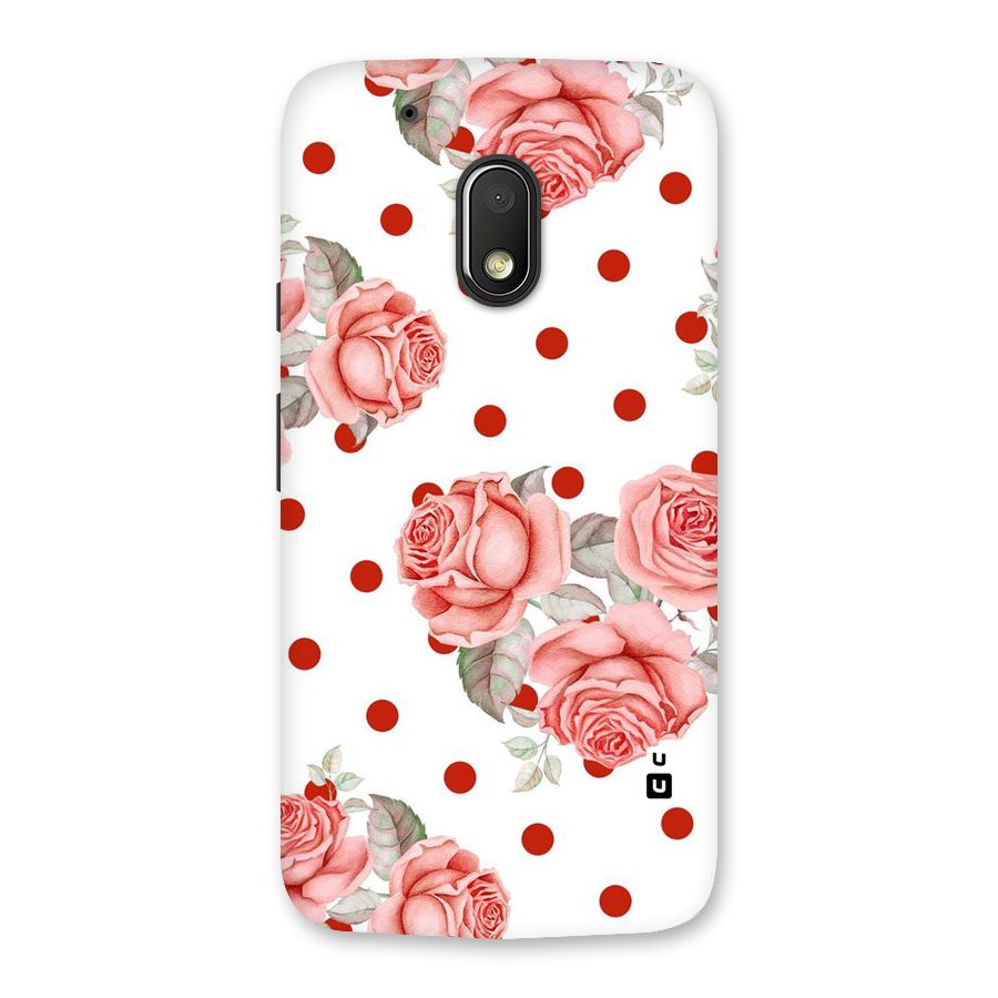 Red Peach Shade Flowers Back Case for Moto G4 Play