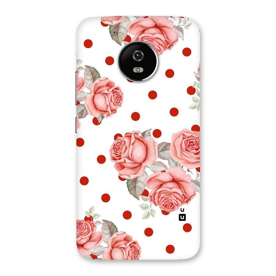 Red Peach Shade Flowers Back Case for Moto G5