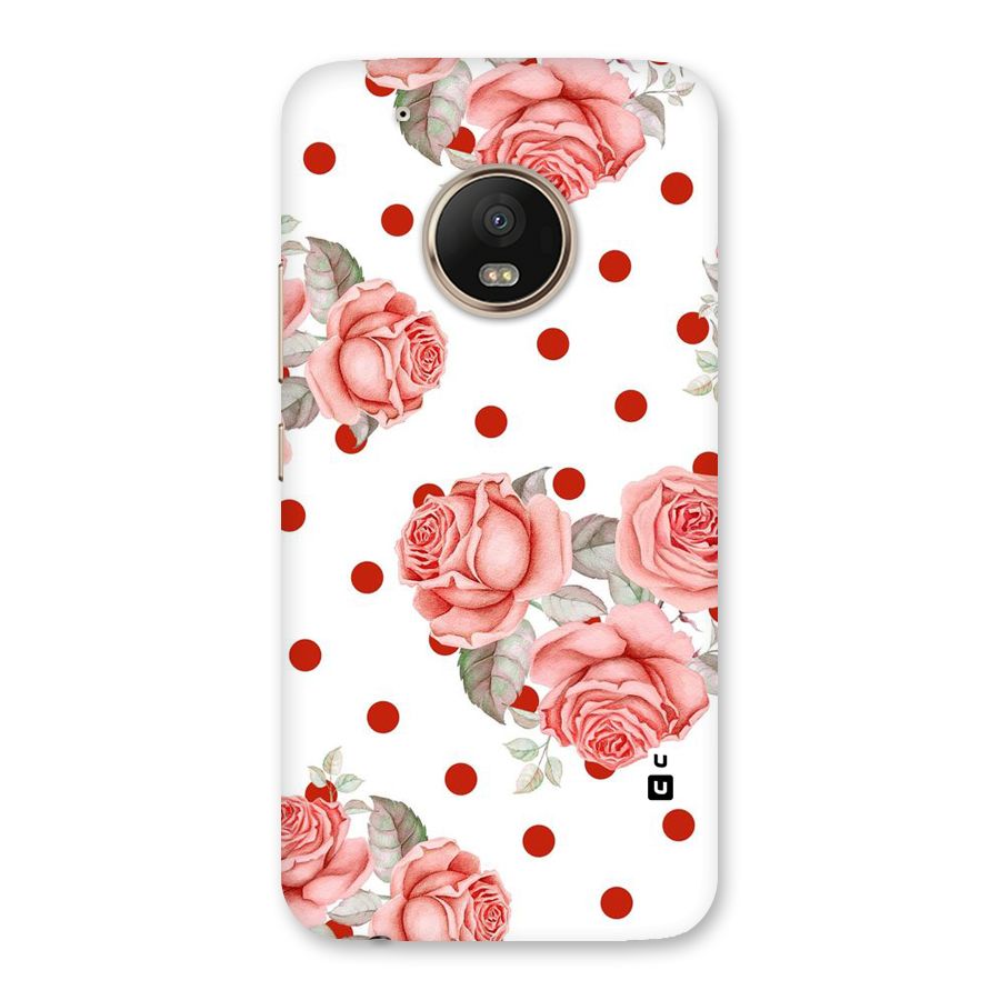 Red Peach Shade Flowers Back Case for Moto G5 Plus