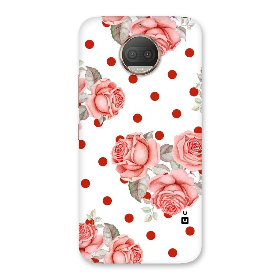 Red Peach Shade Flowers Back Case for Moto G5s Plus