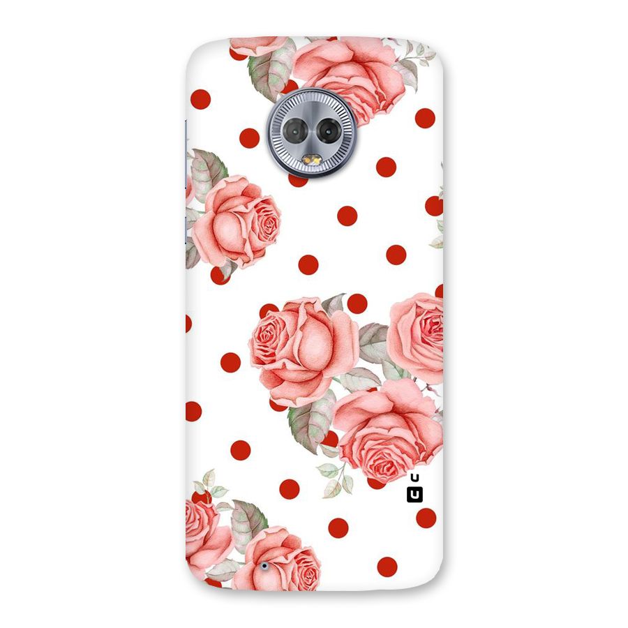 Red Peach Shade Flowers Back Case for Moto G6