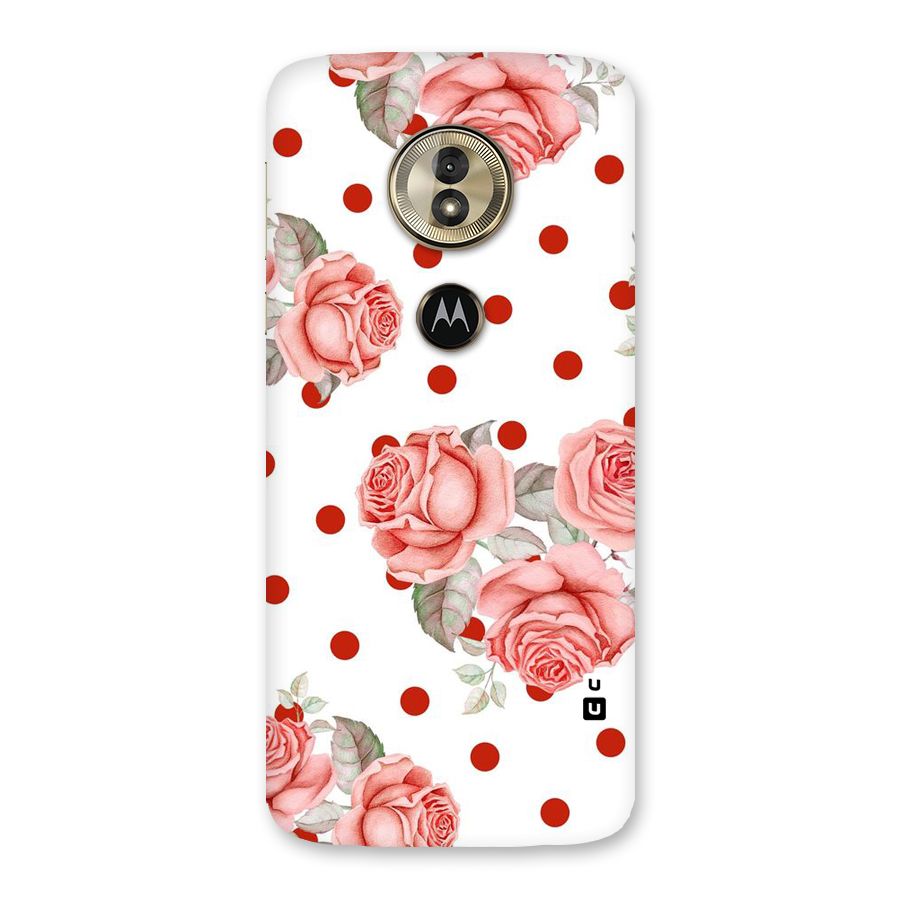 Red Peach Shade Flowers Back Case for Moto G6 Play