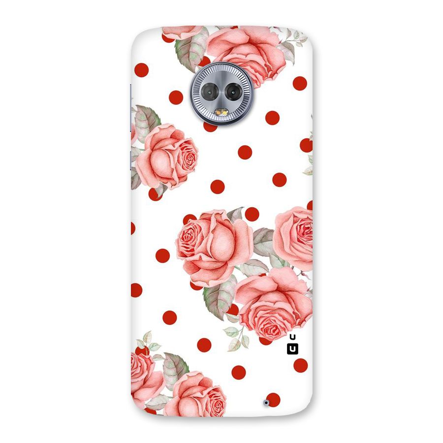 Red Peach Shade Flowers Back Case for Moto G6 Plus