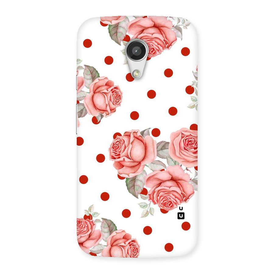 Red Peach Shade Flowers Back Case for Moto G 2nd Gen
