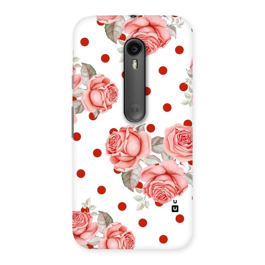 Red Peach Shade Flowers Back Case for Moto G Turbo