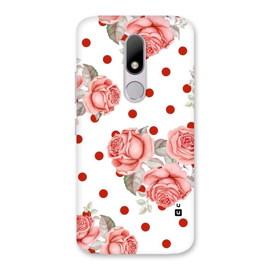 Red Peach Shade Flowers Back Case for Moto M