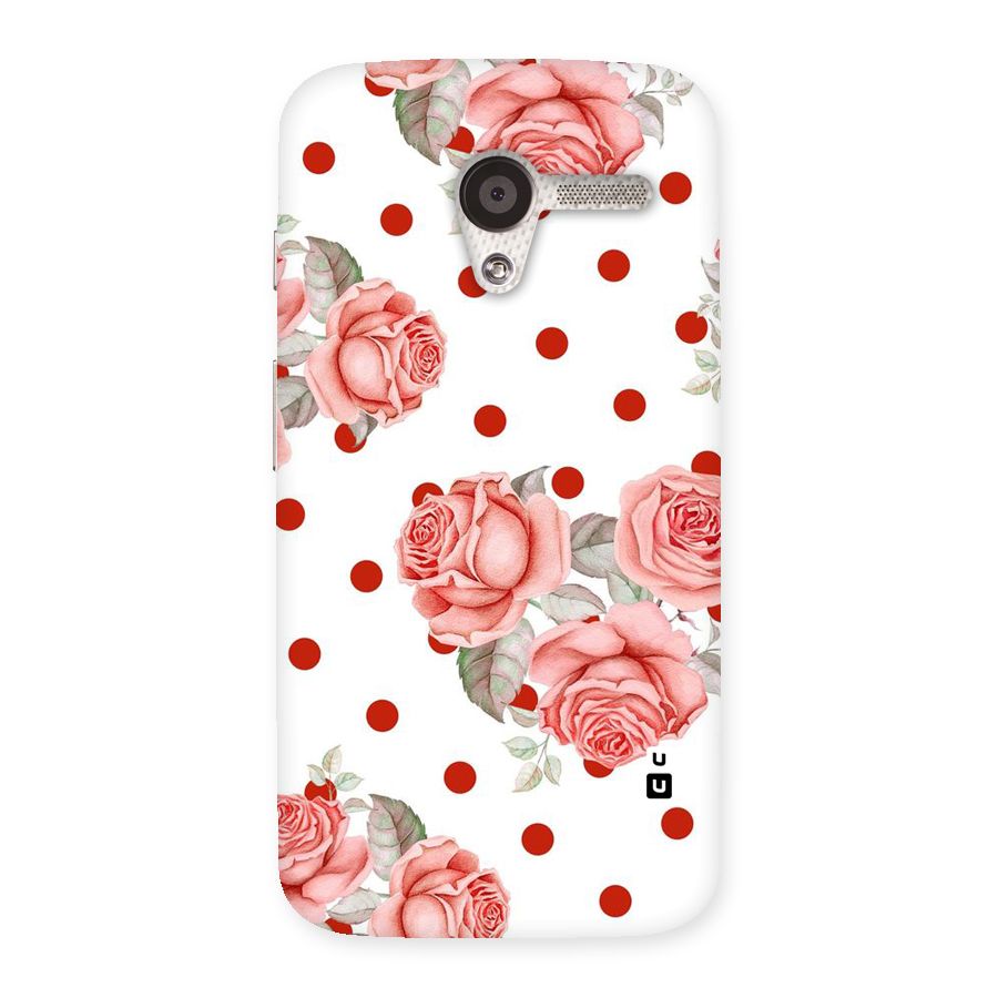 Red Peach Shade Flowers Back Case for Moto X
