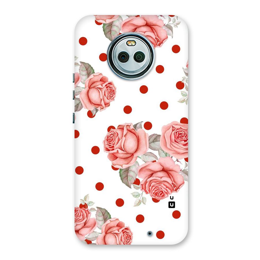 Red Peach Shade Flowers Back Case for Moto X4