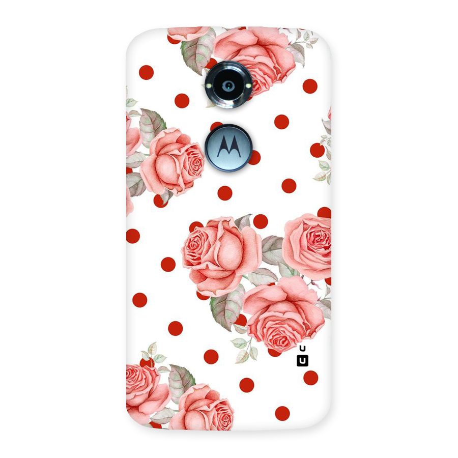 Red Peach Shade Flowers Back Case for Moto X 2nd Gen
