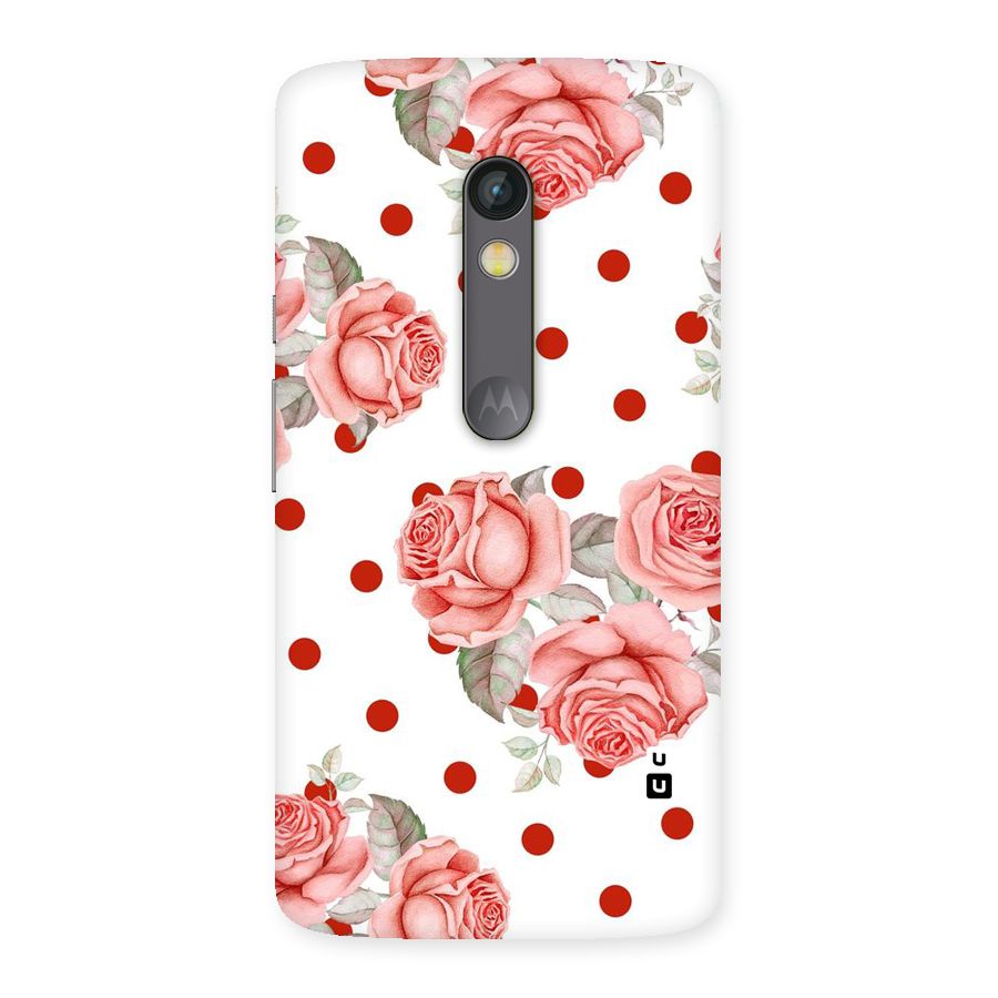 Red Peach Shade Flowers Back Case for Moto X Play