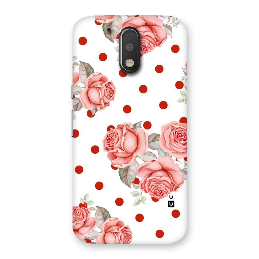 Red Peach Shade Flowers Back Case for Motorola Moto G4 Plus