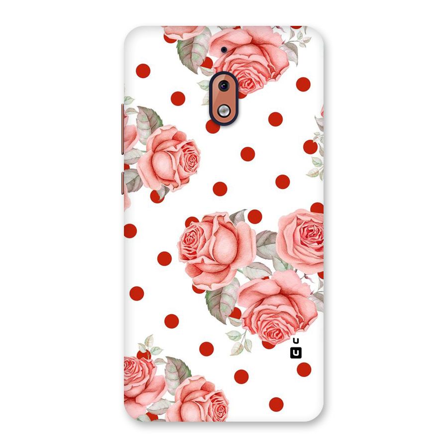 Red Peach Shade Flowers Back Case for Nokia 2.1