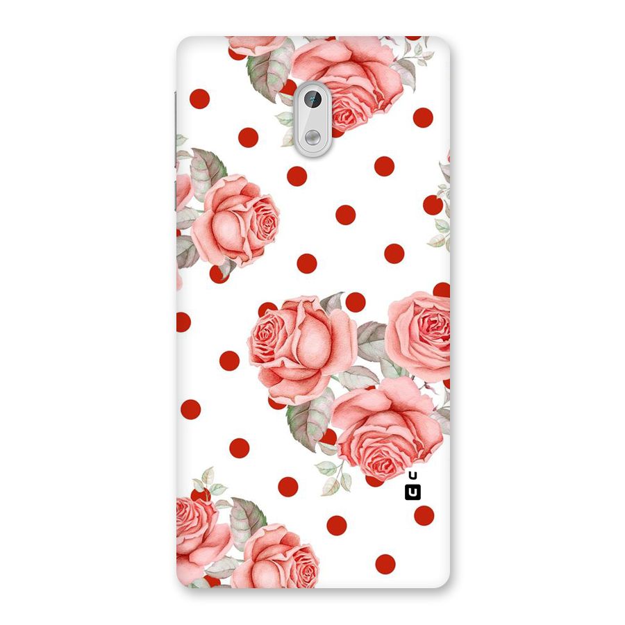 Red Peach Shade Flowers Back Case for Nokia 3