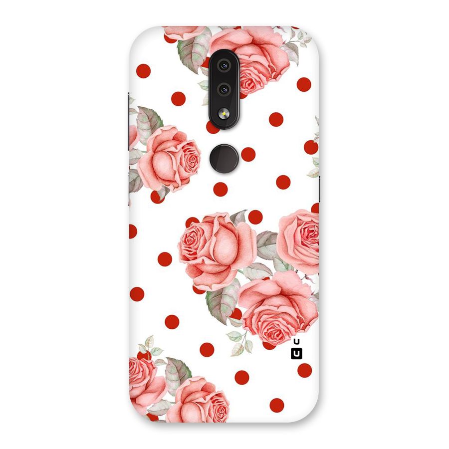 Red Peach Shade Flowers Back Case for Nokia 4.2