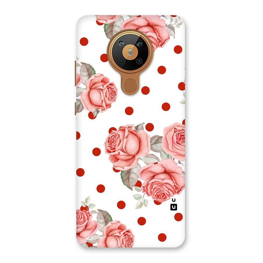 Red Peach Shade Flowers Back Case for Nokia 5.3