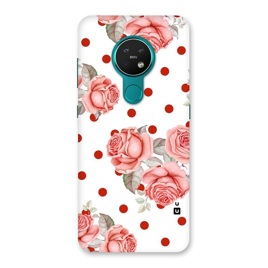 Red Peach Shade Flowers Back Case for Nokia 7.2
