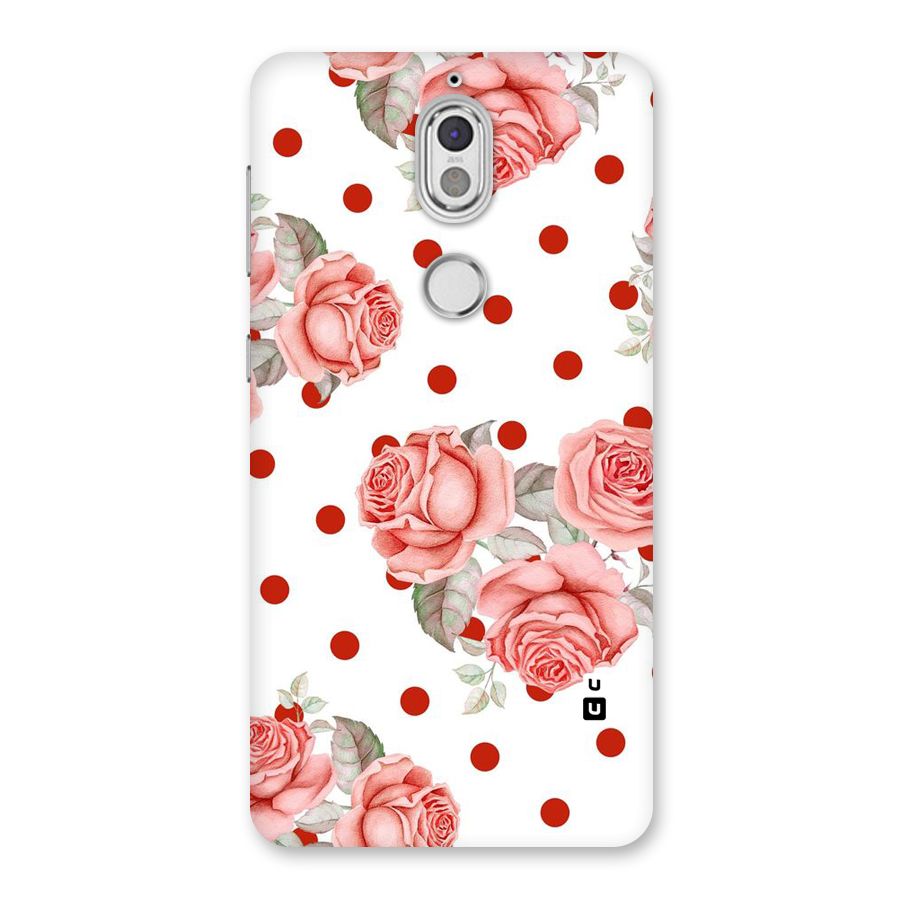 Red Peach Shade Flowers Back Case for Nokia 7