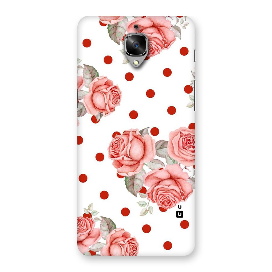 Red Peach Shade Flowers Back Case for OnePlus 3